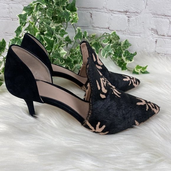 Chic Black and Tan Patterned Heels - Picture 4 of 12